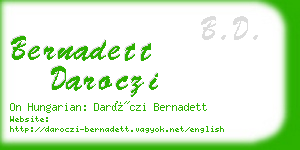 bernadett daroczi business card